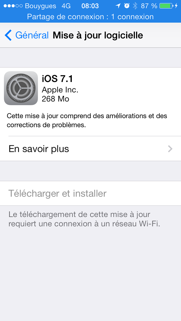 Apple rend disponible la mise à jour vers iOS 7.1 Ios7210