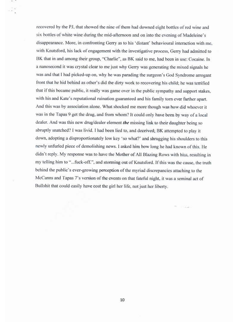 INSIDE THE MCCANNS’ PRIVATE INVESTIGATION – Disclosures by Gary Hagland, a money laundering expert hired by Brian Kennedy Haglan24