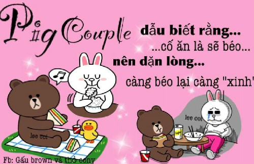 Gấu Brown và thỏ Cony đối thoại tình yêu Gau-th10