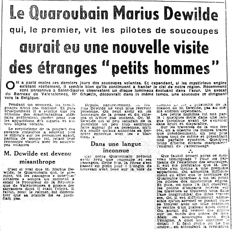 L'affaire DEWILDE - Quarouble Nm-19510