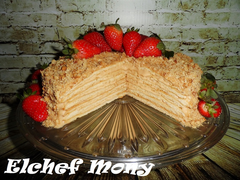 كيكة العسل الروسيه Medovik cake من مطبخ الشيف موني بالصور 2810