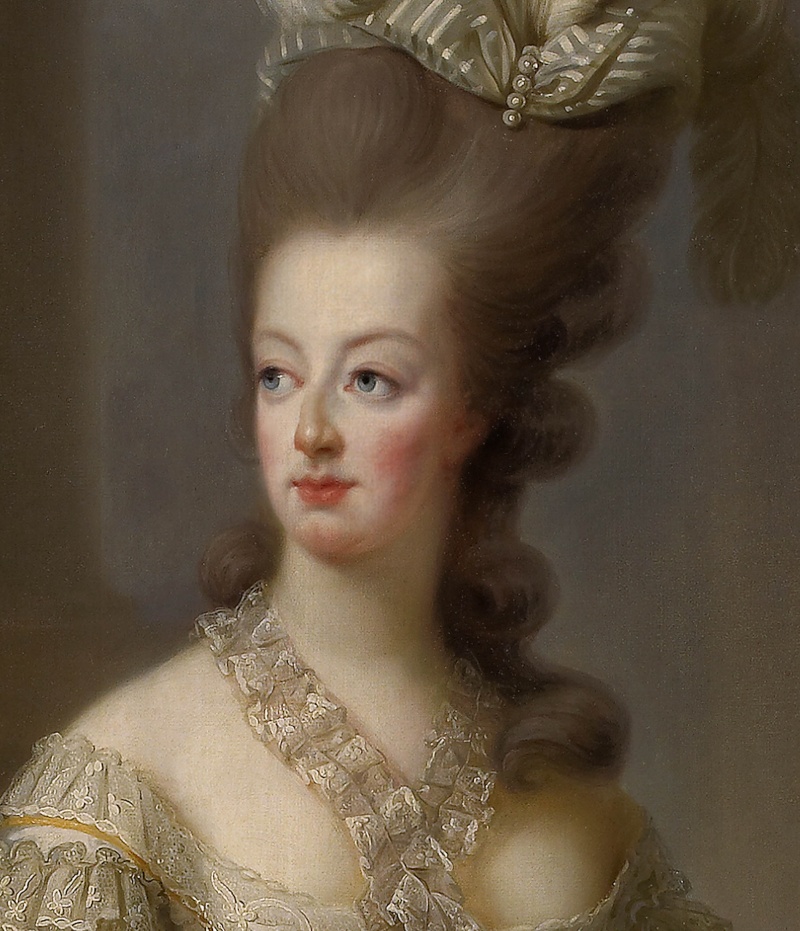 Premier portrait officiel de Marie-Antoinette par Mme Vigée-Lebrun (1778) Bassar11