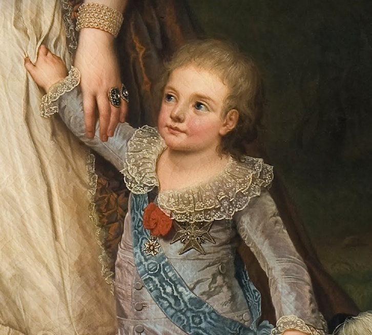 Portrait de Marie-Antoinette avec ses enfants à Trianon, par Wertmüller Captur45