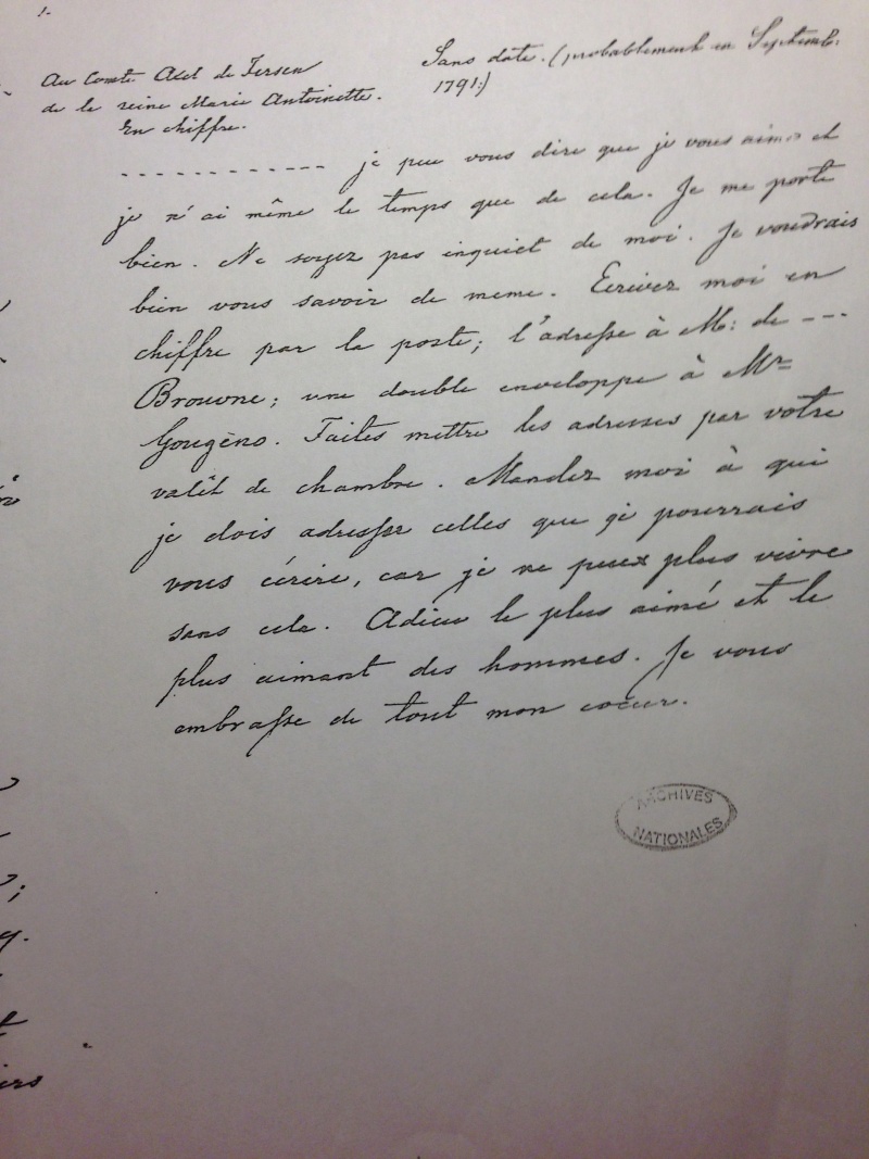 FERSEN - La correspondance de Marie-Antoinette et Fersen : lettres, lettres chiffrées et mots raturés - Page 5 Img_0311