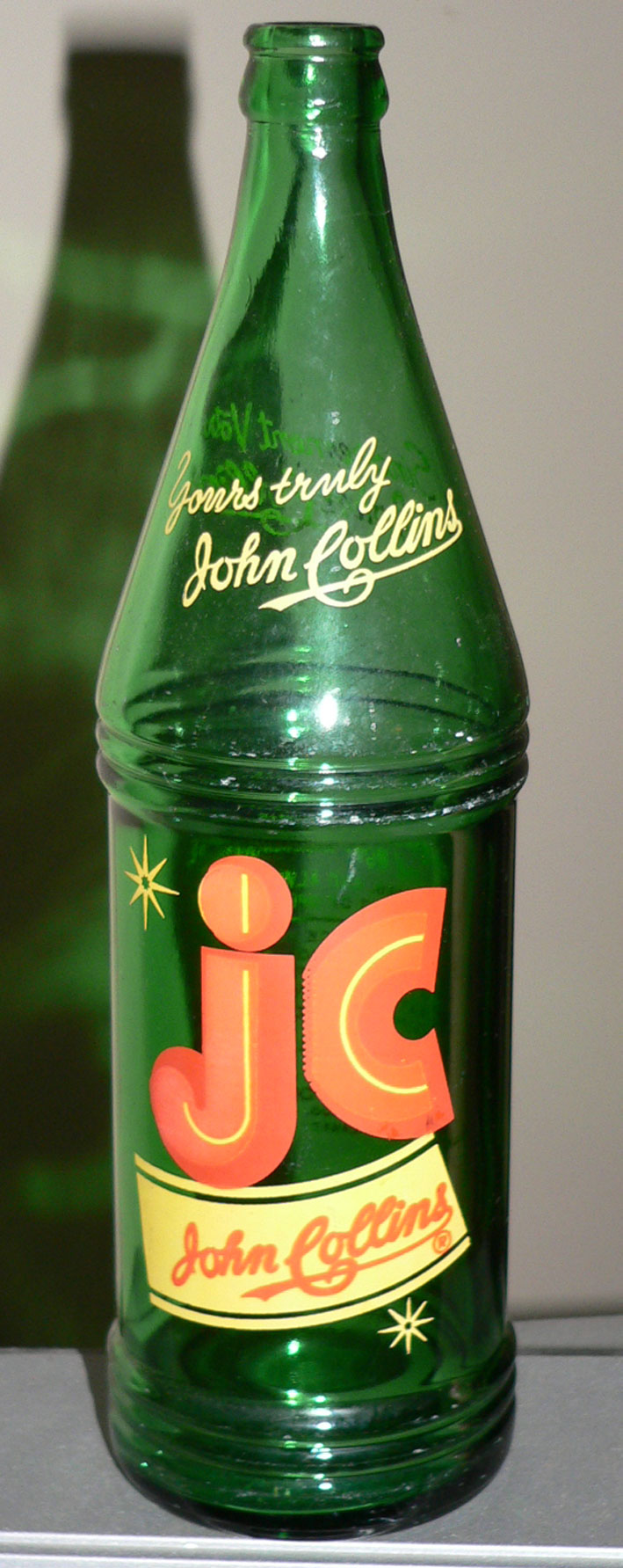 Bouteille de liqueur ACL "John Collins" verte - format 28oz - Waterloo, Quebec John-c10