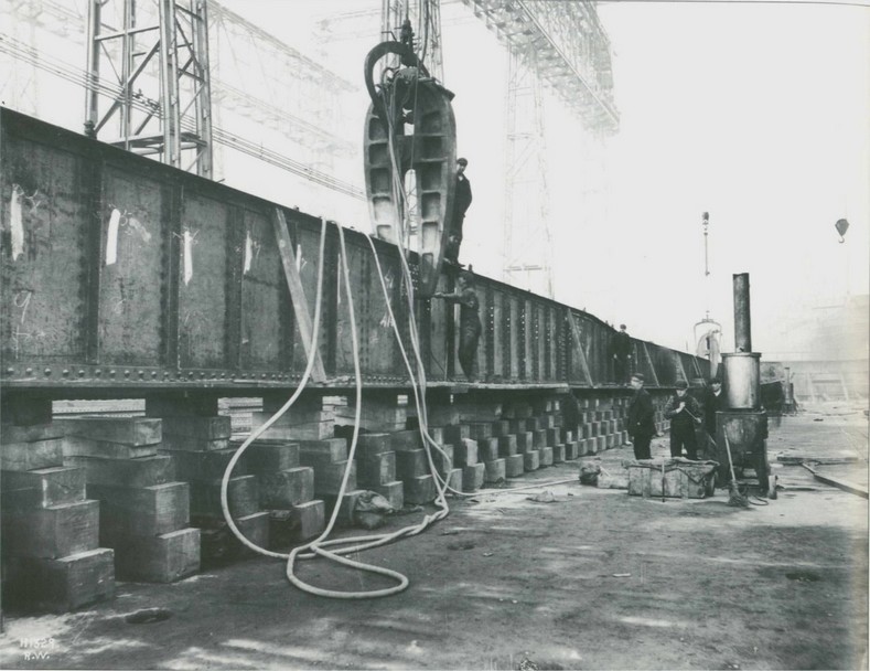 Construction du RMS Britannic Britan11