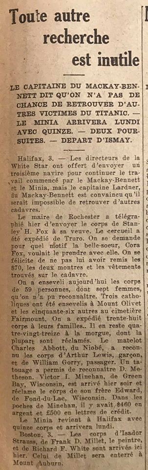 naufrage - Le naufrage du Titanic fait la une des journaux - Page 8 Devoi376