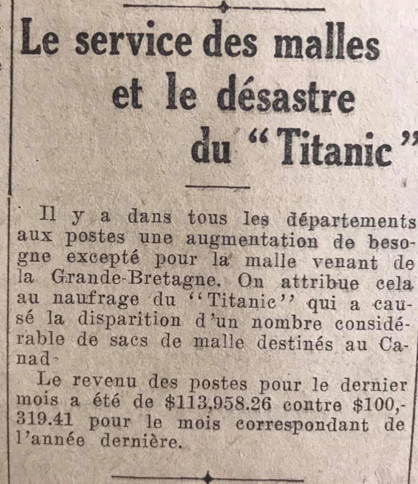 naufrage - Le naufrage du Titanic fait la une des journaux - Page 8 Devoi383