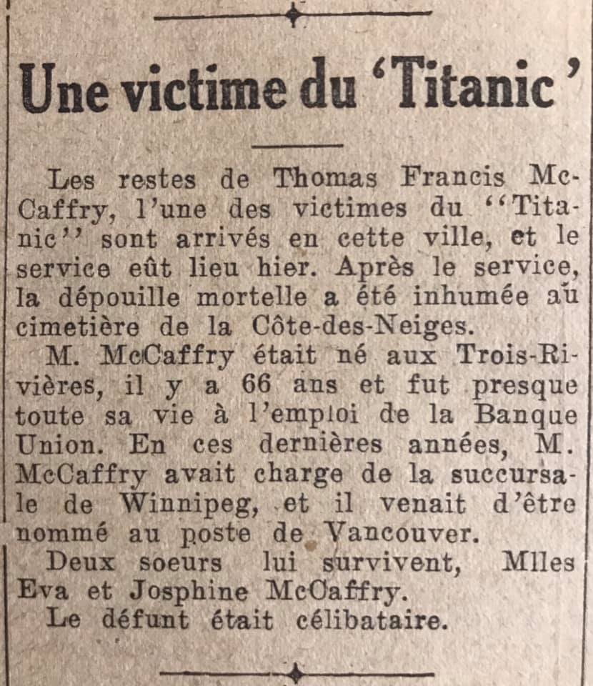 naufrage - Le naufrage du Titanic fait la une des journaux - Page 8 Devoi398