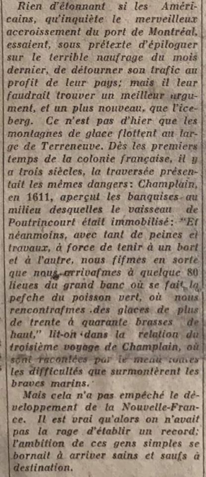 naufrage - Le naufrage du Titanic fait la une des journaux - Page 8 Devoi405