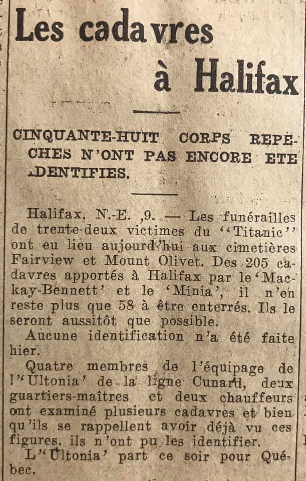 Le naufrage du Titanic fait la une des journaux - Page 8 Devoi429