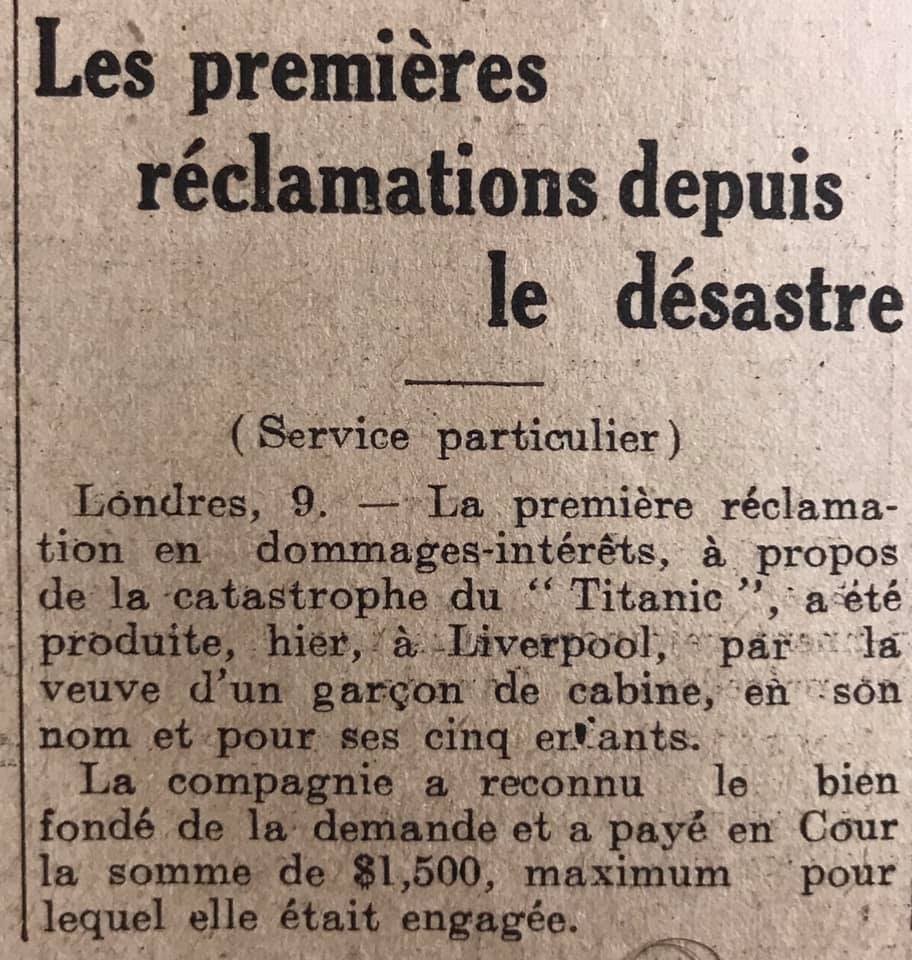 naufrage - Le naufrage du Titanic fait la une des journaux - Page 8 Devoi431
