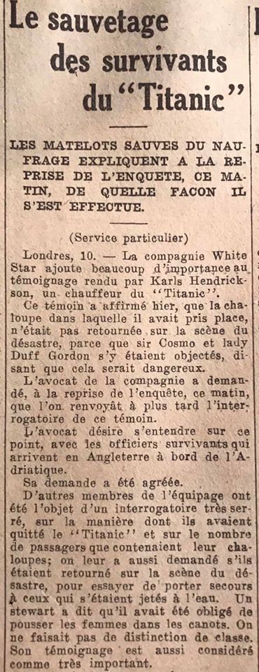 naufrage - Le naufrage du Titanic fait la une des journaux - Page 8 Devoi436