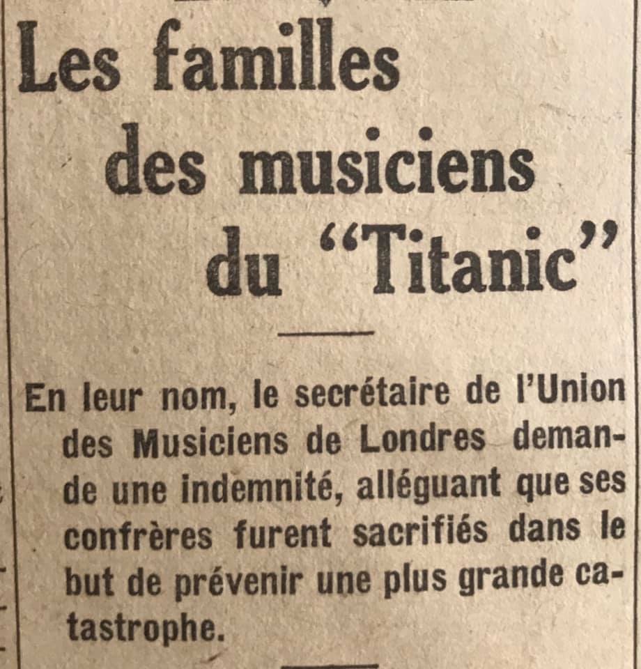 naufrage - Le naufrage du Titanic fait la une des journaux - Page 10 Devoi498