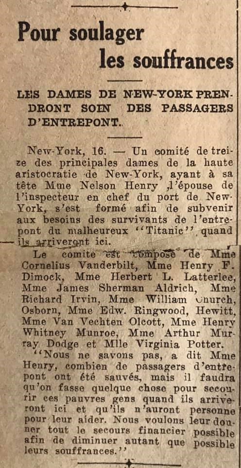 naufrage - Le naufrage du Titanic fait la une des journaux - Page 3 Devoir54