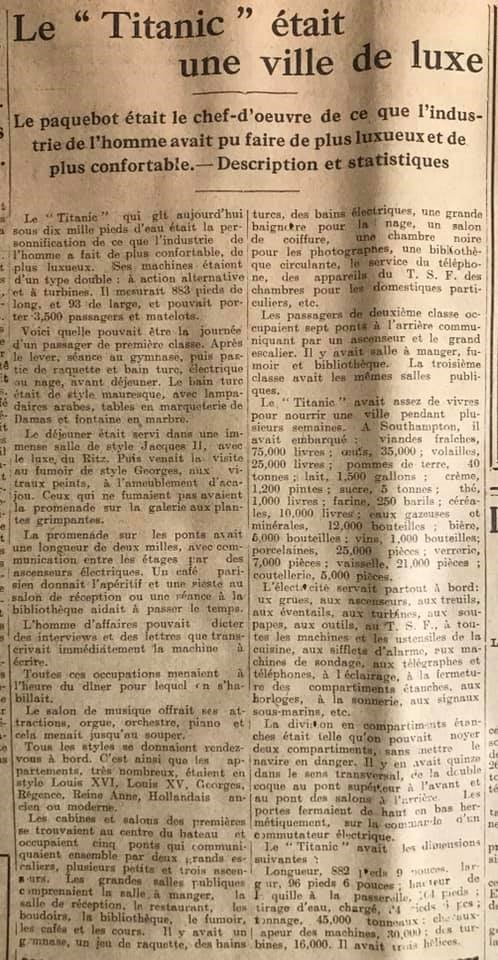 naufrage - Le naufrage du Titanic fait la une des journaux - Page 3 Devoir75