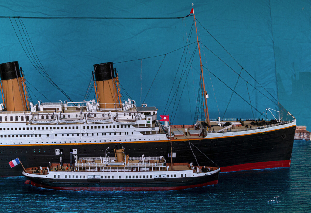 Une maquette représentant le Titanic à Cherbourg Titan393