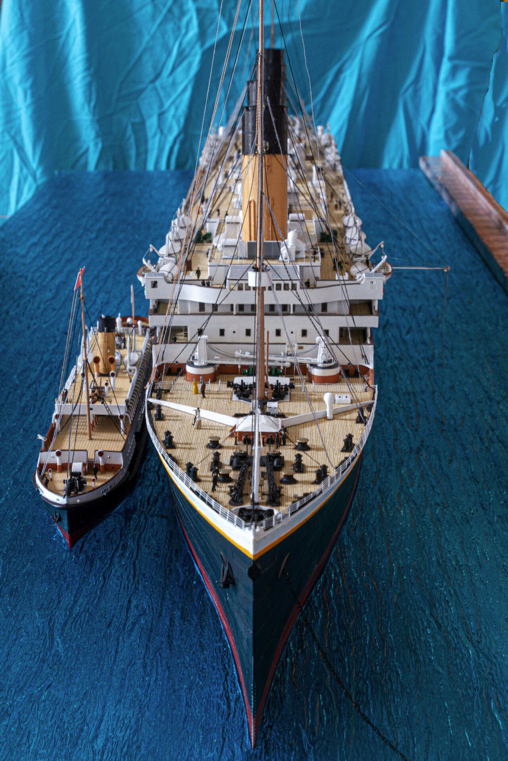 Une maquette représentant le Titanic à Cherbourg Titan402