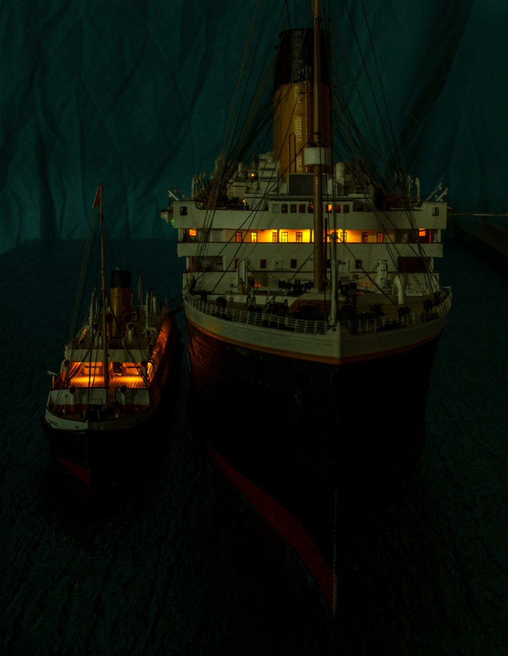 Une maquette représentant le Titanic à Cherbourg Titan413