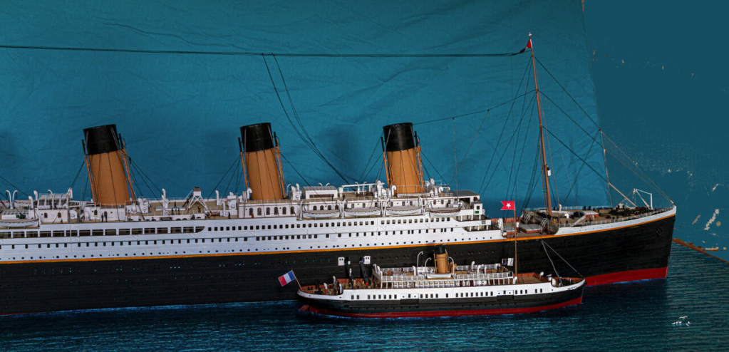 Une maquette représentant le Titanic à Cherbourg Titan415