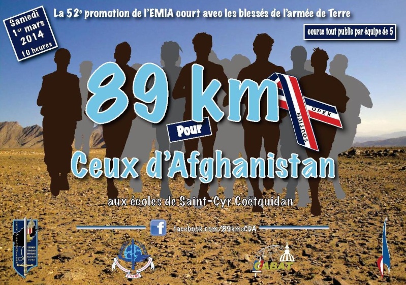 1er mars: courir pour "ceux d'Afghanistan" 89km10