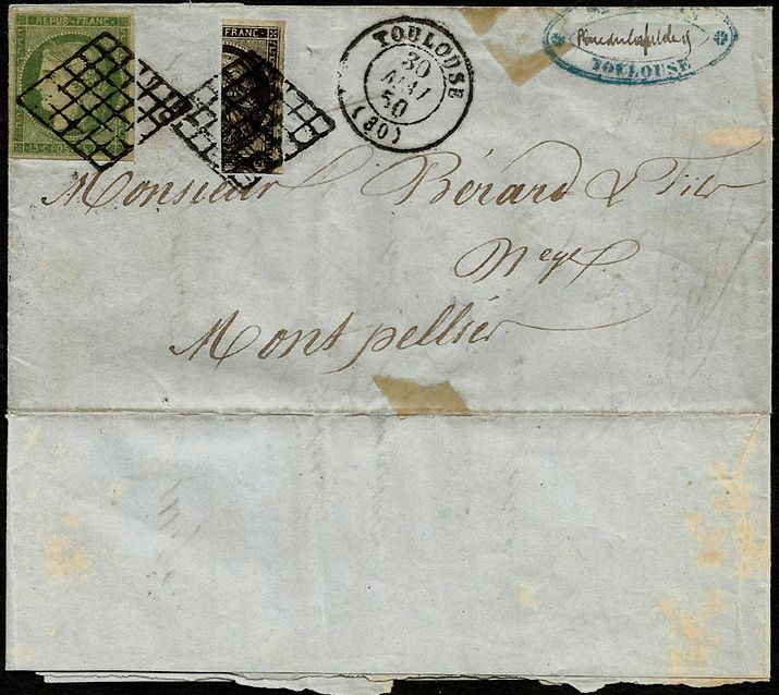 Lettre falsifiée avec Cérès 1850 S-l16011