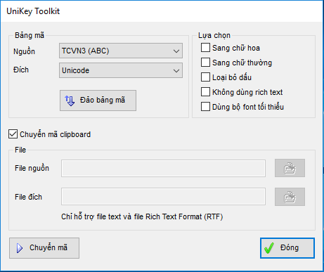 Hướng dẫn chuyển mã cho văn bản bằng Unikey Toolkit Chuyen10