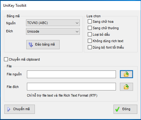Hướng dẫn chuyển mã cho văn bản bằng Unikey Toolkit Chuyen13