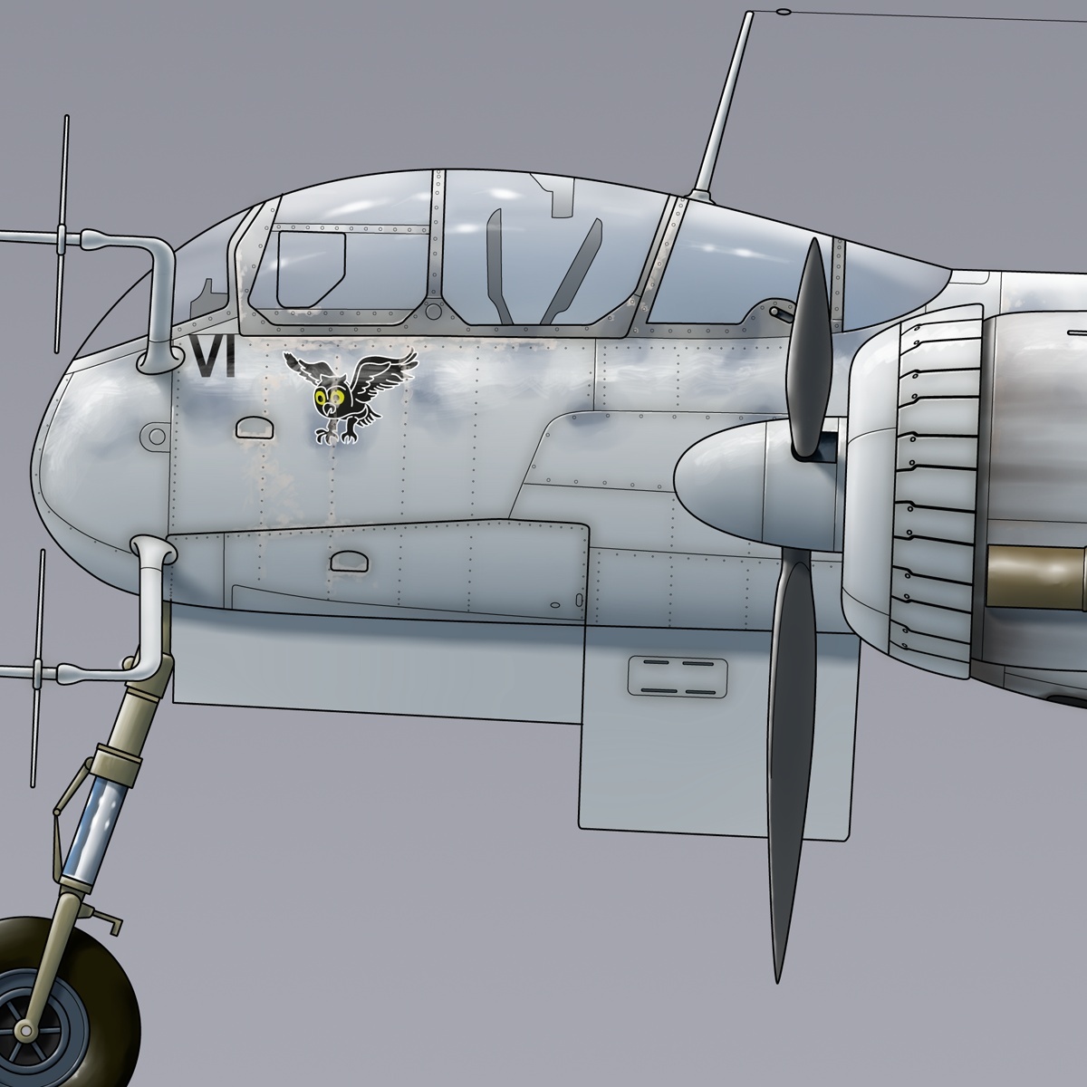 WIP Heinkel HE219 A1 "Uhu" Oberleunant Wulf 1011