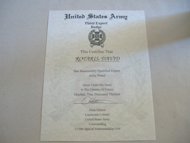 diplome de tir US ARMY US AIR FORCE US NAVY Diplom14