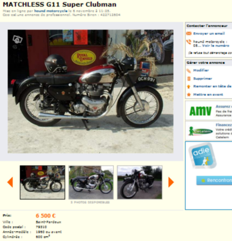 Et une Matchless 2014, ça vous dirait? M10