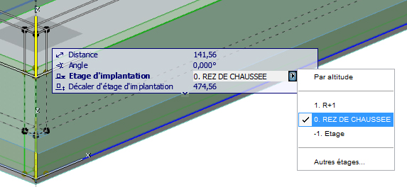 Etage d'implantation des murs Inspec10