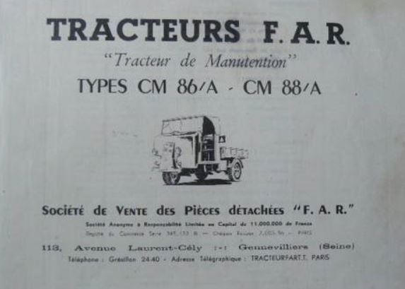 Citroën et la société FAR, Le "cheval mécanique" - 1937 - Page 2 95734910