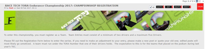 TORA Endurance Championship: Silverstone 6 Hour General Discussion/Driver Briefing Szn10