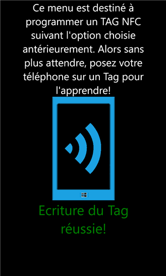 [APPLICATION WINDOWSPHONE - Raccourci BOO] Créer vos raccourcis et tags NFC [Gratuit] 62470210