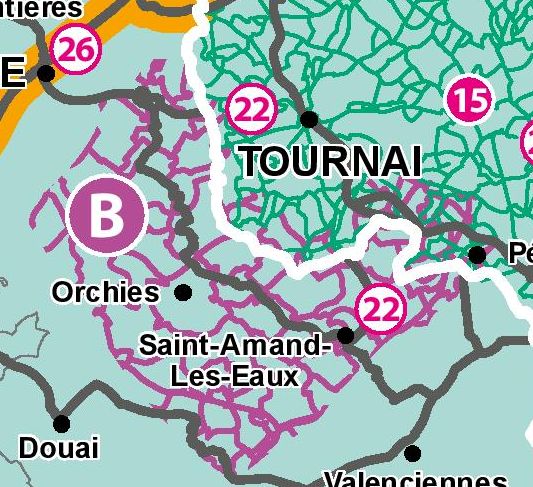 Hauts-de-France : Réseau de la vélo-route du Paris-Roubaix Paris-10
