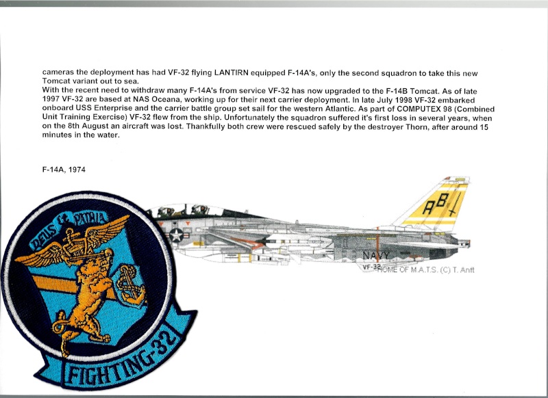 AVIATION CHASSE USAF: Unités dotées du GRUMMAN F-14 TOMCAT Vf3210