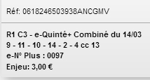 14/03/2017 --- CHANTILLY --- R1C3 --- Mise 3 € => Gains 0 € Scree476