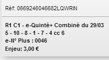 29/03/2017 --- BORELY --- R1C1 --- Mise 3 € => Gains 0 € Scree509