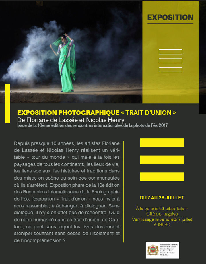 07/07 au 28/07 - Exposition photographique "Trait d'union" Floriane de Lassée & Nicolas Henry galerie Chabîa-Talal  vernissage : 07/07 à 19 heures 30 Expo10
