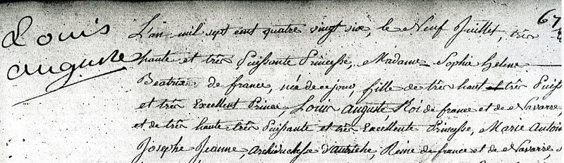 19 juin 1787: Sophie de France 11_bap10