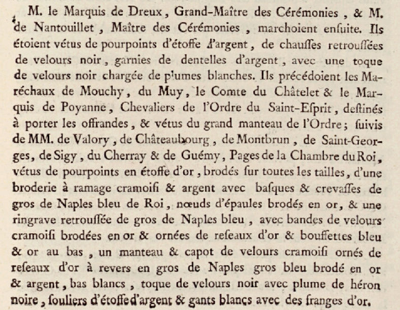 10 juin 1775: Ordre de la marche du Roy à l'église Captu116