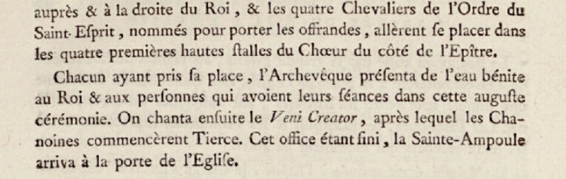 10 juin 1775: Ordre de la marche du Roy à l'église Captu119