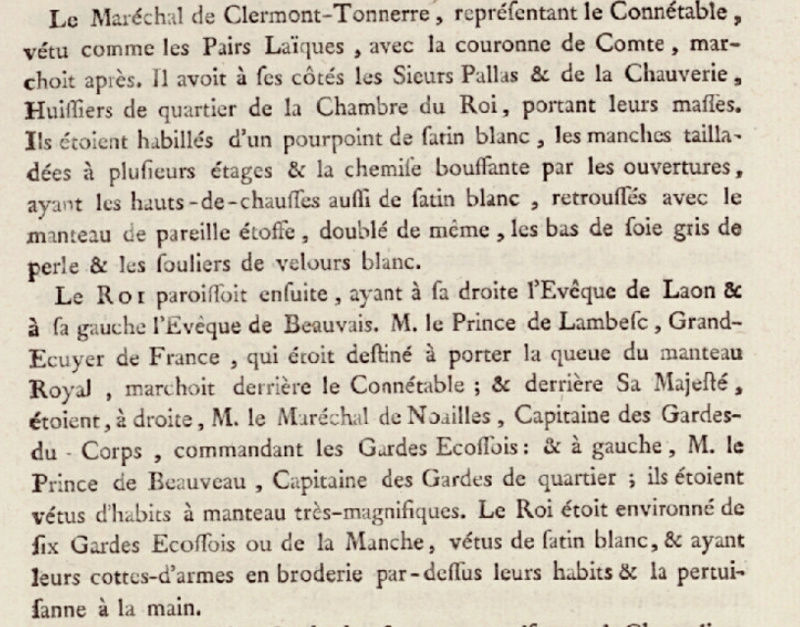 10 juin 1775: Ordre de la marche du Roy à l'église Captu120