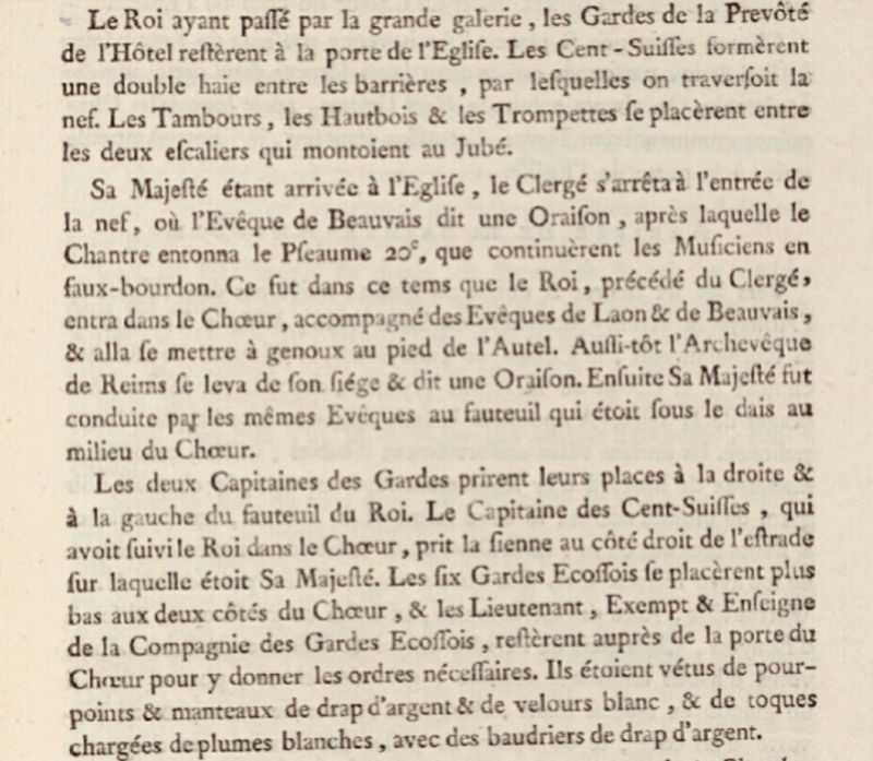 10 juin 1775: Ordre de la marche du Roy à l'église Captu121