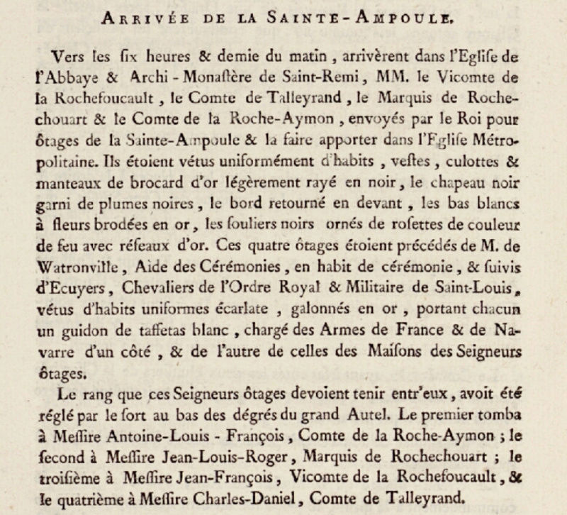11 juin 1775: Sacre de Louis XVI en la cathédrale de Reims (Arrivée de la Sainte Ampoule) Captu127