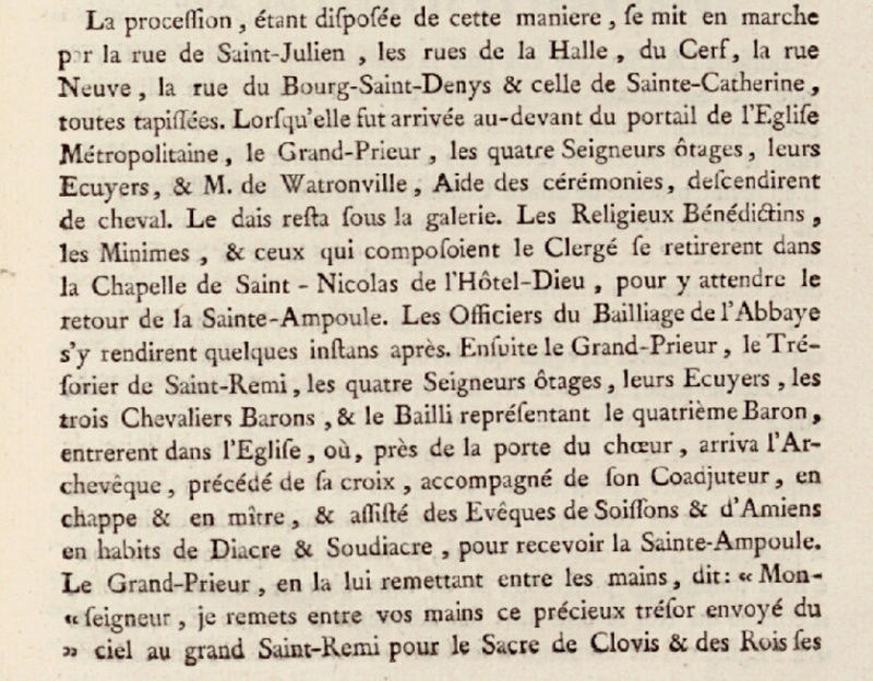11 juin 1775: Sacre de Louis XVI en la cathédrale de Reims (Arrivée de la Sainte Ampoule) Captu130