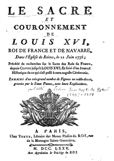11 juin 1775: Sacre de Louis XVI à Reims Reny-a11