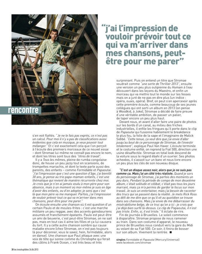 26/06/13 Stromae en couverture des InRockuptibles! Captur31