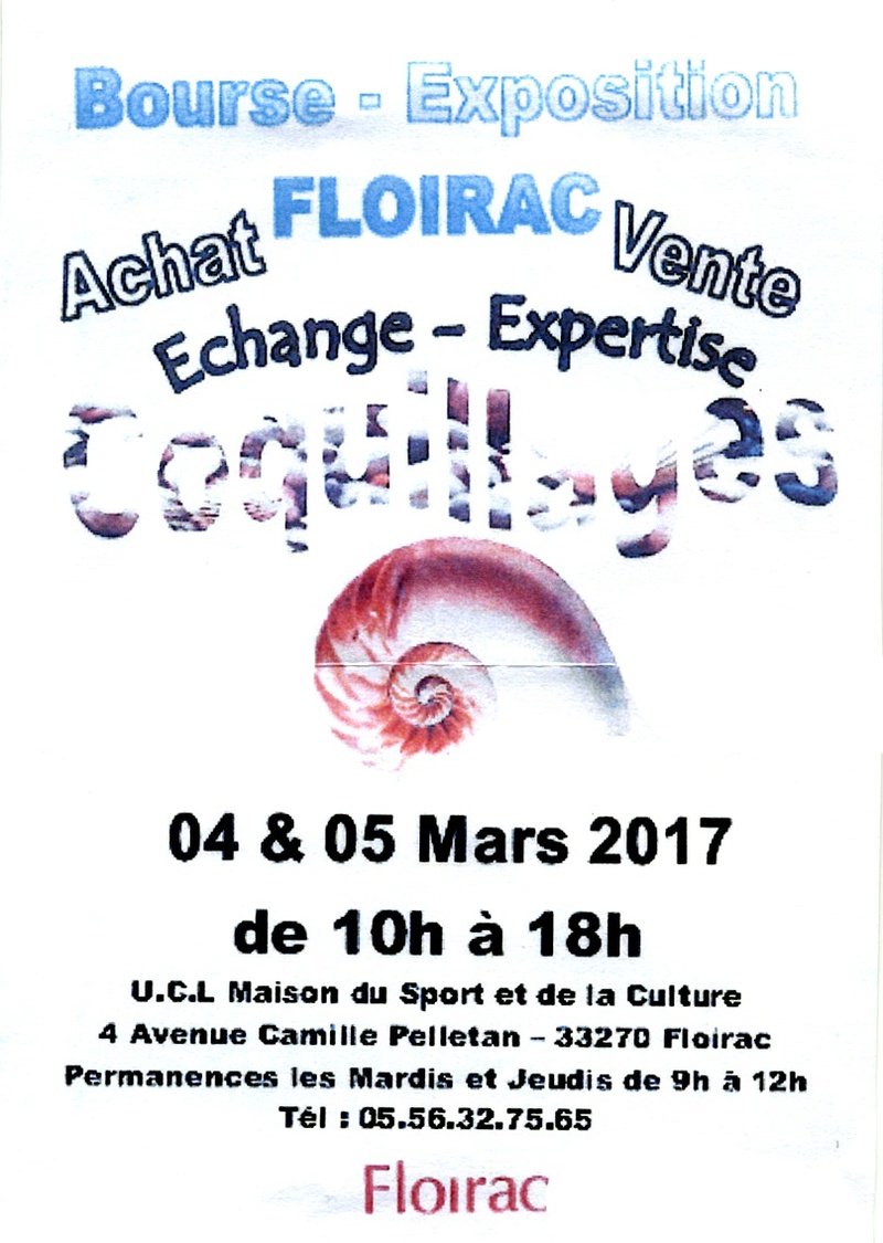 2017 Bourse de coquillages de Floirac 4 & 5 mars Floira10